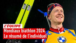 Mondiaux biathlon 2024  Johannes Boe champion du monde en individuel pas de podium pour les Bleus [upl. by Amian]