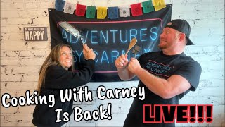 🔴LIVE COOKING WITH CARNEY RETURNS Chicken Wraps Grilled Citrus Herb VS Crispy Chicken Caesar [upl. by Arehs27]