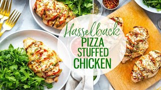 Hasselback Pizza Stuffed Chicken [upl. by Iccir457]