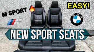 BMW E90 M SPORT SEATS RETROFIT  How to Best Mod [upl. by Felipe369]