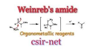 Weinrebs amide how to make ketone from ester important for csirnet exam [upl. by Wimsatt914]