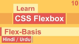 CSS Flexbox FlexBasis Tutorial in Hindi  Urdu [upl. by Kerrie287]