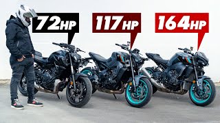 Which Yamaha MT Should You Buy 2023 MT07 vs MT09 vs MT10 [upl. by Lorac]