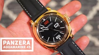 PANZERA AquaMarine 45 Watch Review  200M Dive Watch [upl. by Lebasiairam]