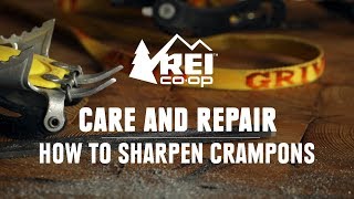 How to Sharpen Crampons  REI [upl. by Acirre]