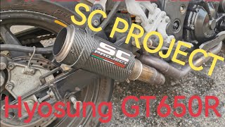 SC Project on Naza Blade  Hyosung GT650R Loud [upl. by Nnylsor]