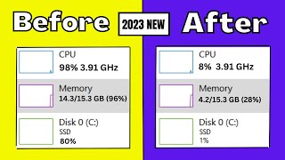 How To Fix High RAMMemoryCPUDISK Usage on Windows 1110 2023 [upl. by Trinatte465]