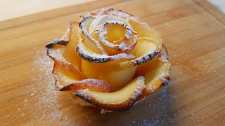 Baked Apple Rose recipe 🍏🌹 Beautiful dessert  Róża z jabłka  Cooking with Emet [upl. by Loftus]