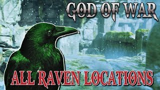 GOD OF WAR 2018 ALL RAVEN LOCATIONS quotALLFATHER BLINDEDquot ACHIEVEMENT GUIDE [upl. by Notlef]