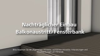 Balkonaustritt bzw Fensterbank einbauen  Wärmedämmung  WDVS  FassadendämmungVerarbeitung [upl. by Innek166]