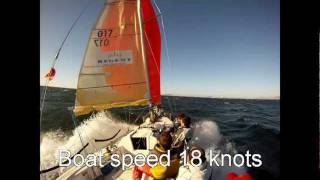 Sports boat severe broach with man overboard [upl. by Yemorej]