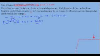 Ejercicio 06a Movimiento circular uniforme MCU problema resuelto parte 1 [upl. by Eneri]