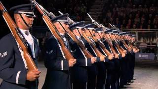 The United States Air Force Honour Guard  Edinburgh Military Tattoo 2015 [upl. by Nickolas]