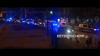 Polizeieinsatz  Risikospiel Austria Wien  Dinamo Zagreb [upl. by Emmeline]