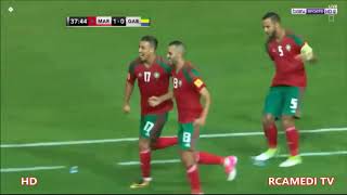 Maroc 3 vs 0 Gabón África en Rusia Mundo 2018 [upl. by Sower]