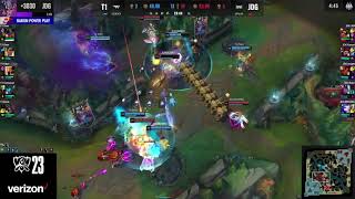 faker predicts ruler AZIR PLAY and wins game  WORLDS GAME 3  21 T1 VS JDG [upl. by Hubsher]