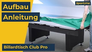 Aufbau Anleitung Billardtisch Club Pro [upl. by Seale]