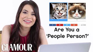 Miranda Cosgrove Takes 3 Online Personality Tests  Glamour [upl. by Etakyram]