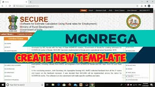 How To Create New Template In Secure Soft  MGNREGA Estimate [upl. by Revlis643]