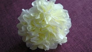 Jak zrobić kwiatek z bibuły Tissue flowers DIY [upl. by Llemaj]