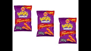 NEW WALKERS WOTSITS EXTRA FLAMIN HOT 🔥 FLAVOUR CORN PUFFS REVIEW [upl. by Rehpotsirk]