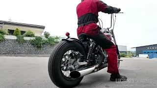 1981 HarleyDavidson FXWG Shovelhead Exhaust Sound [upl. by Hayidan989]