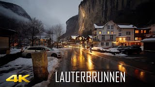 Lauterbrunnen Switzerland A Fairytale Christmas Village 4K 60p [upl. by Yttap]