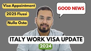 Italy Work Permit 2024 Update  Decreto Flussi 2024  12072024 [upl. by Ahsinert]