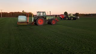 FarmVlog20 Siloballen pressen und wickeln mit MB Trac 1500  Maschio  Fendt 311  Wolvo 2022 [upl. by Kluge]