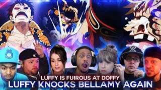 Luffy Knocks Down Bellamy Again  Reaction Mashup [upl. by Berni]