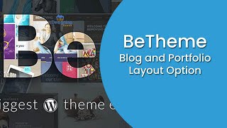 Betheme Tutorial 5 Blog and Portfolio Layout Option [upl. by Troth]