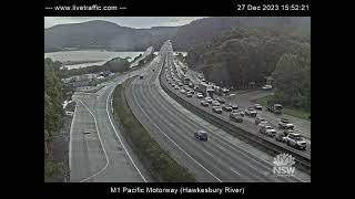 M1 Pacific Motorway at Hawkesbury River Bridge  2023Dec27  Australia [upl. by Keefe]