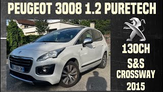 🔥 Peugeot 3008 12 puretech 130 ch samps crossway 2015 full options POV driving HD test drive 🚗 [upl. by Snook]