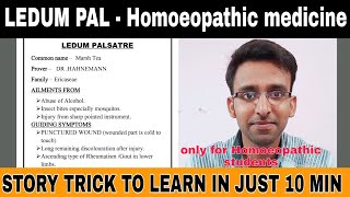 LEDUM PALSATURE  Homoeopathic medicine trick to learn Homoeopathic medicine [upl. by Ethelind]