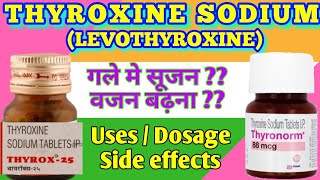 Thyroxine sodium tablet  Thyrox 50 mcg  Thyronorm Tablet uses side effects [upl. by Notwen877]