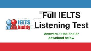 Full IELTS Listening Practice Test with Answers [upl. by Dawna]