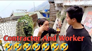 Contractor And Worker 🤣🤣New ComedyRising boys 😜🤣 [upl. by Anerec]