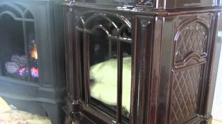 Gas Stove Napoleon Arlington Small Cast Iron Product Review Burn Video [upl. by Barri]