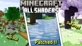 All working shaders in MCPE  Normal Vs Patched Vs Deferred Shaders  Ultra Realistic Shaders [upl. by Akerley555]