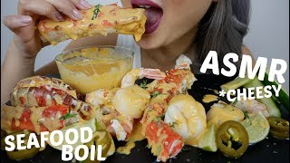 SEAFOOD BOIL with CHESSY SAUCE  ASMR Eating Sounds  NE Lets Eat [upl. by Evans]