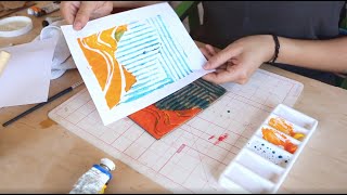 Art Studio Collagraph Printmaking [upl. by Kimon]