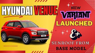 New Hyundai Venue E Plus Variant with Sunroof Launched at Rs 823 Lakh Full Price amp Features [upl. by Ecirbaf]