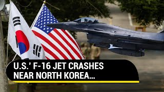 US’ F16 Fighter Jet Crashes Off South Korea A Day After North Korea Fires Missiles  Watch [upl. by Oxley]