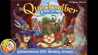 Die Quacksalber von Quedlinburg Die Kräuterhexen — game overview at Spielwarenmesse 2019 [upl. by Ehcsrop]