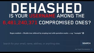 Dehashed  A Data Breah Search engine [upl. by Eecyal]