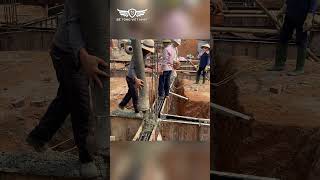 Đổ bê tông dầm móng betong construction shortvideo xaydung [upl. by Daph]