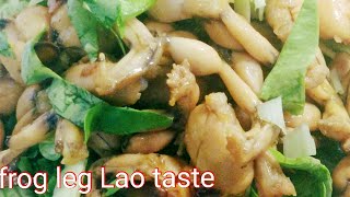 How to cook Frog Legs with Garlic and Turmeric Root Lao taste ຂົ້ວຂາກົບ [upl. by Kucik]