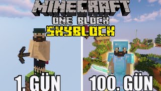 Minecraftta BİR BLOK Üzerinde 100 Günümü Geçirdim İşte Olanlar [upl. by Katuscha922]