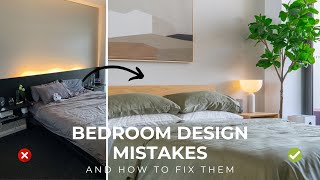 12 Common Bedroom Design Mistakes amp How To Fix Them [upl. by Bertelli567]