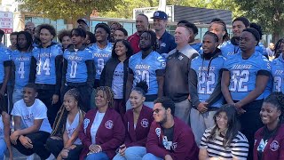 Deer Park Donates To The Chic Shack And Brings NFL Legend Greg Olsen To North Forsyth High School [upl. by Gertie155]